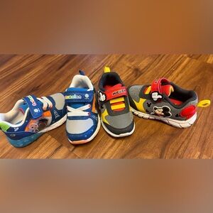 2 Toddler 6C Shoes Cocomelon + Mickey Mouse